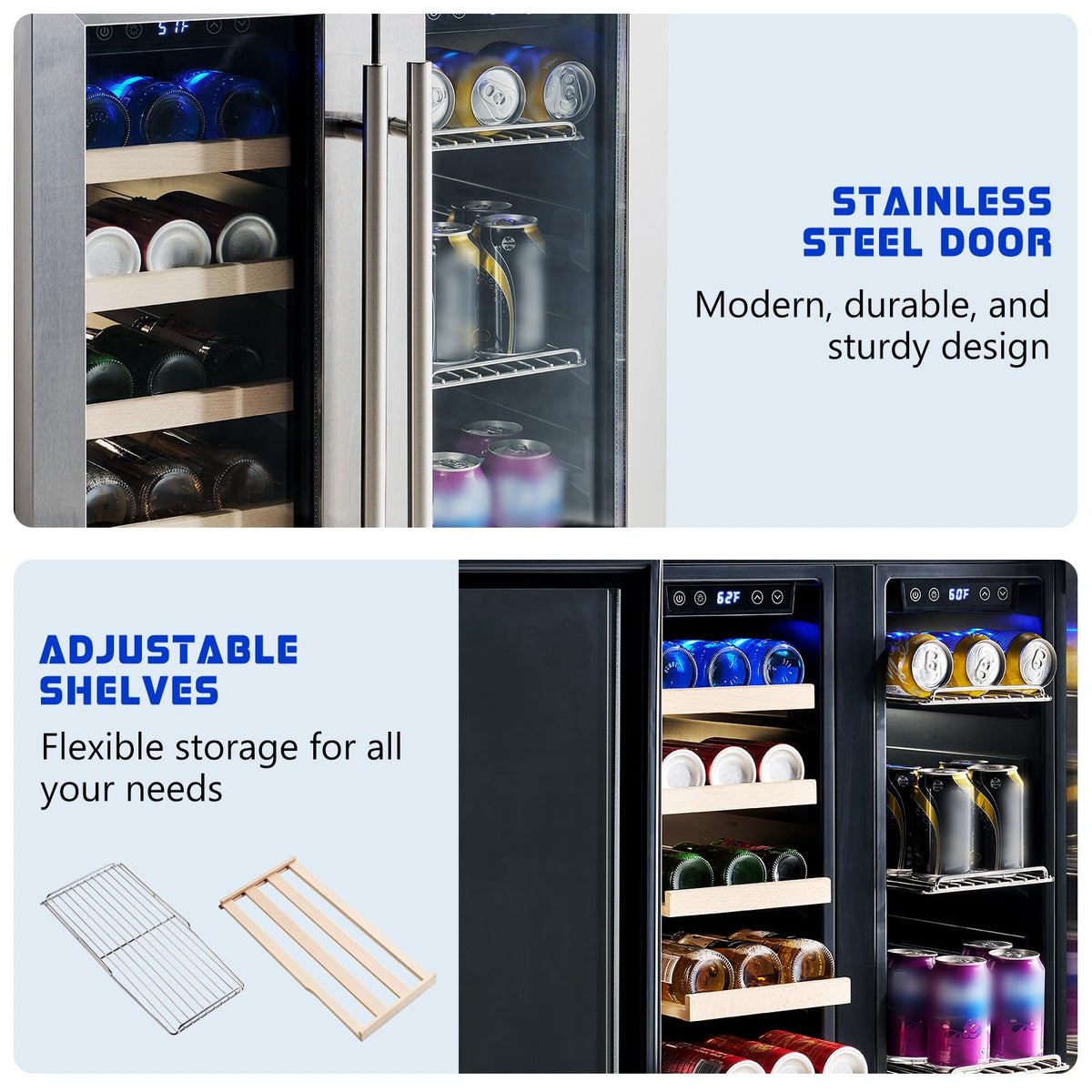 Albott 24 Inch Outdoor Beverage Fridge, 5.0 Cu.Ft Beverage Refrigerator
