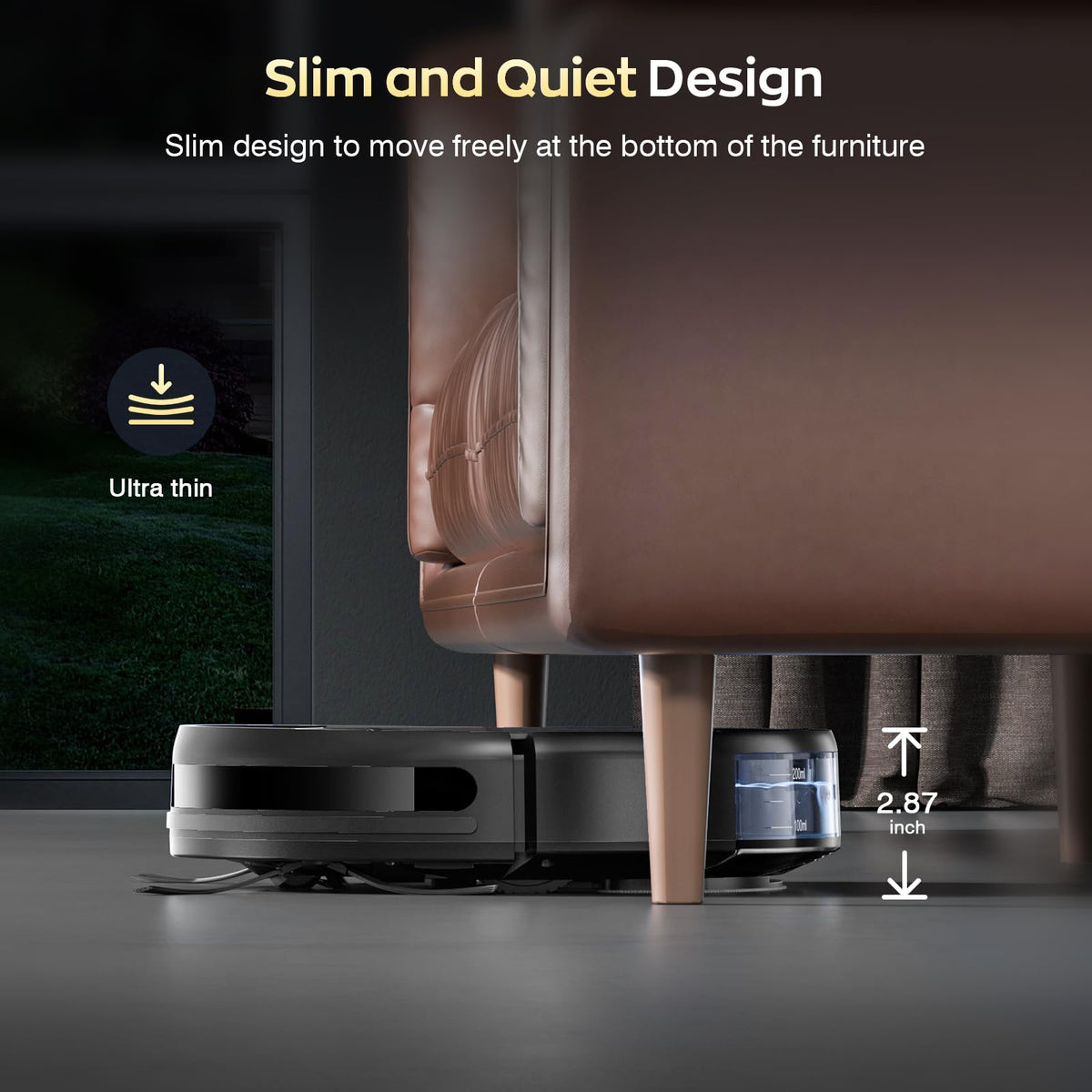 Robot Vacuum and Mop, Strong Suction, App Control, Pet Hair, Self-Charging
