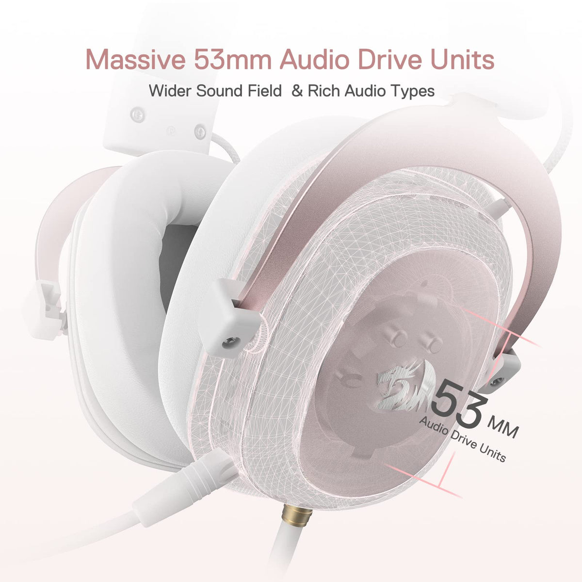 Redragon H510 Zeus Wired Gaming Headset - 7.1 Surround Sound - Memory Foam Ear Pads - 53MM Drivers - Detachable Microphone, Works for Multi-Platforms PC, PS4/3 & Xbox One/Series X, NS
