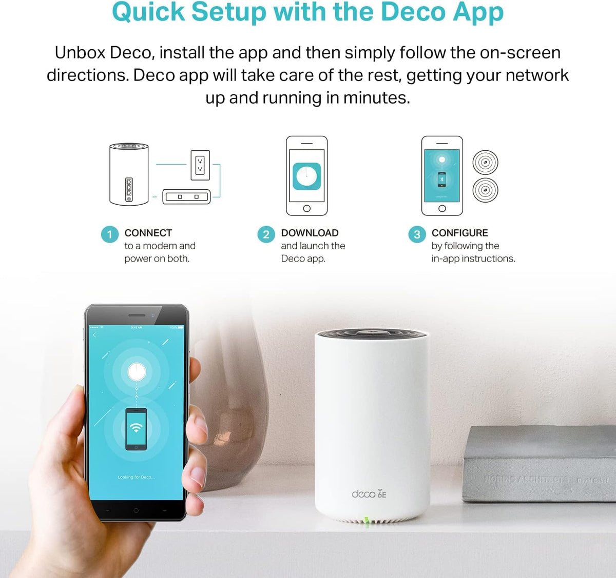 TP-Link Deco XE75 AXE5400 Tri-Band WiFi 6E Mesh System, 2-Pack