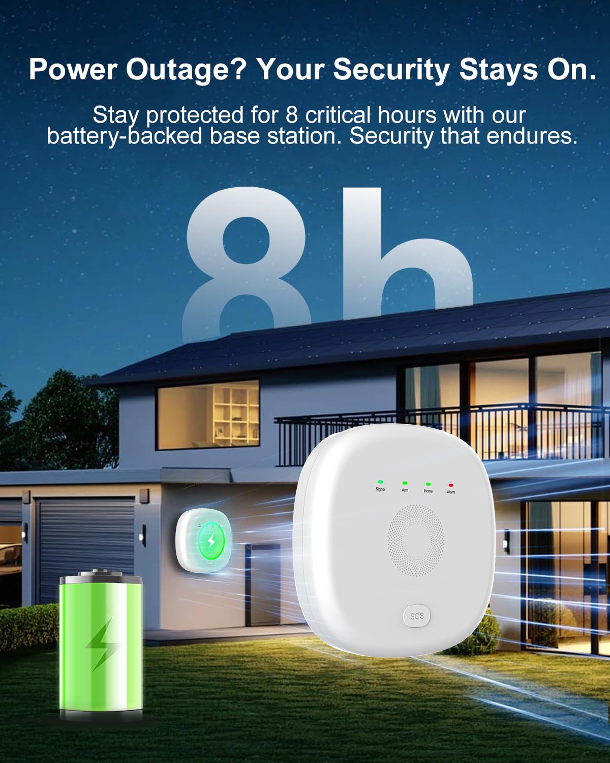 WiFi Wireless Alarm System for Home Security - 24/7 Protection Smart Device