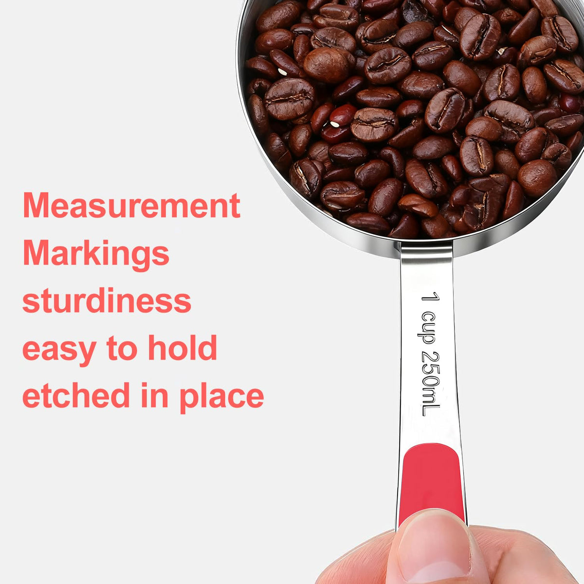 10-Pcs Stainless Steel Measuring Cups & Spoons Set, Colorful Handles