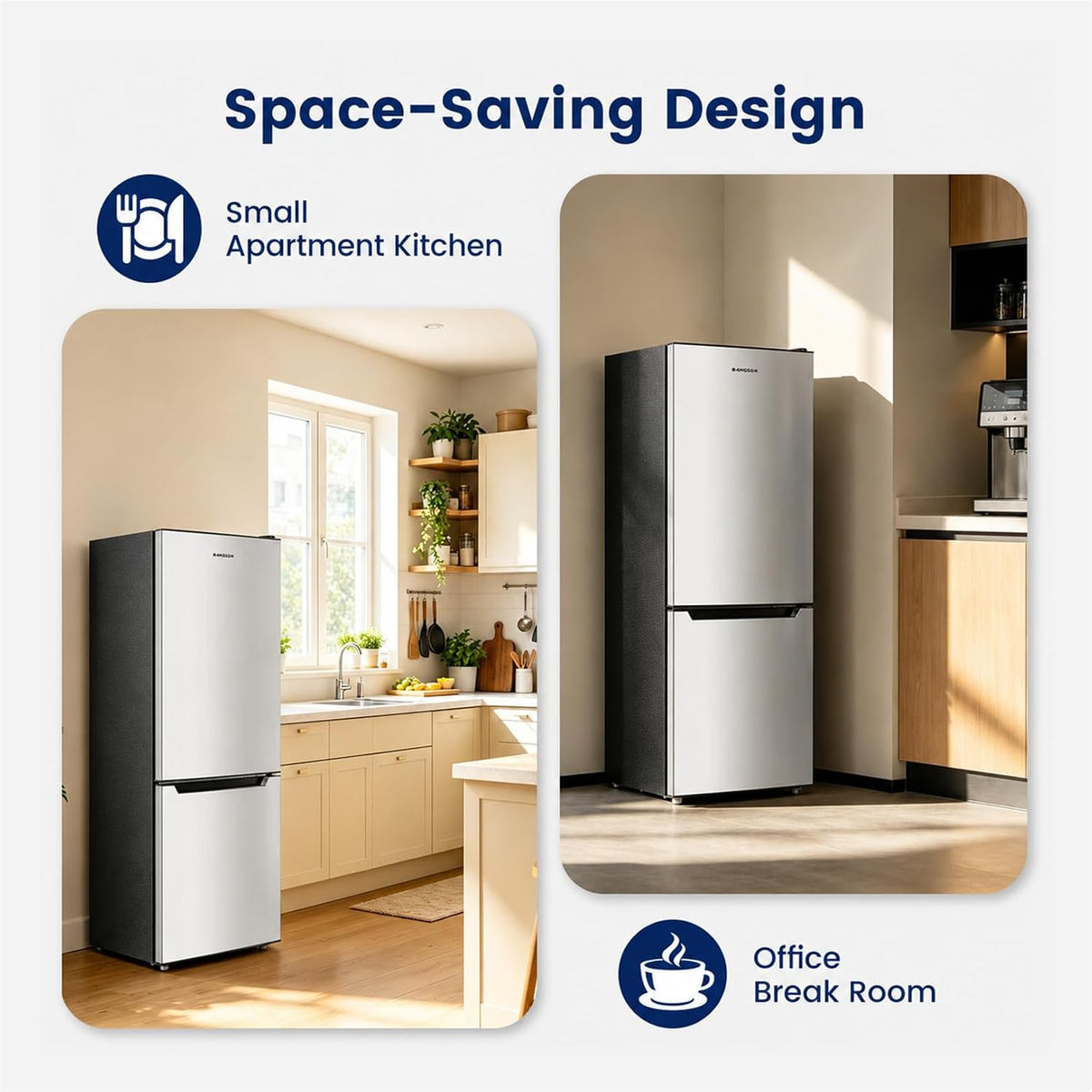 Apartment 7.1 Cu.Ft Refrigerator with Bottom Freezer Silver