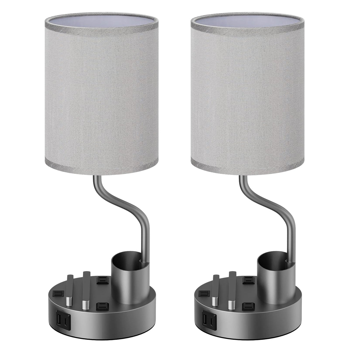 Fenmzee Bedside Lamps for Bedroom Set of 2 - Table Desk Lamp for Nightstand