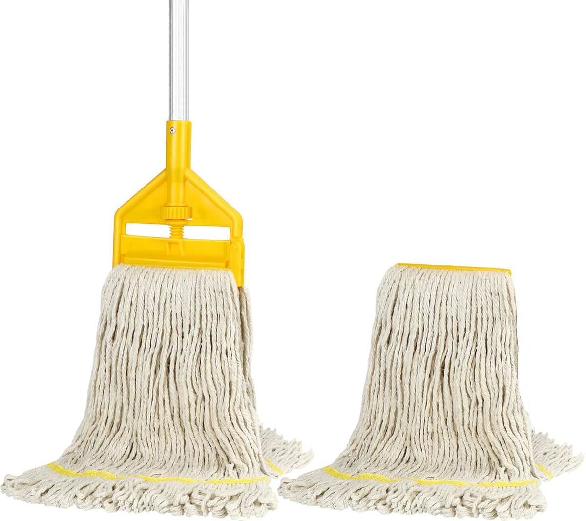 VOUBIEN Commercial Mop Heavy Duty Industrial Cotton Mops with Long Handle