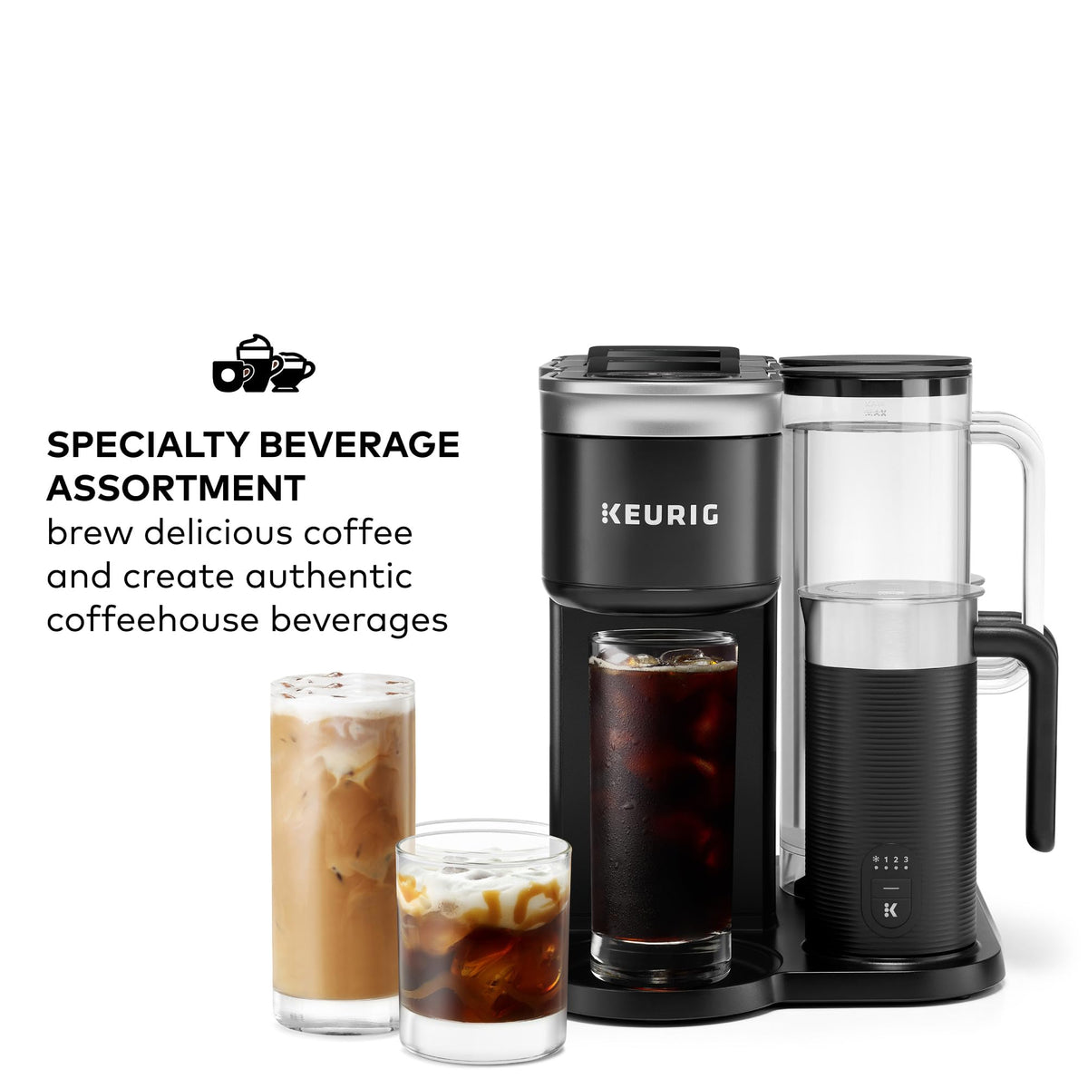 Keurig K-Cafe Single-Serve K-Cup Coffee Maker, Dark Charcoal