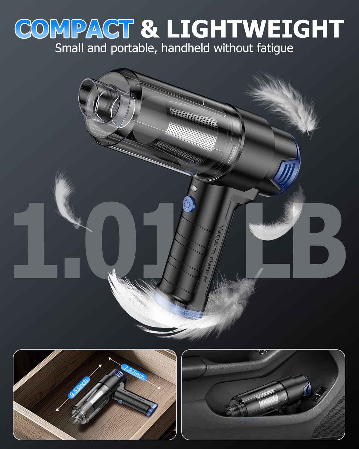 AHNR 20000PA Handheld Car Vacuum Portable Cordless with Brushless Motor