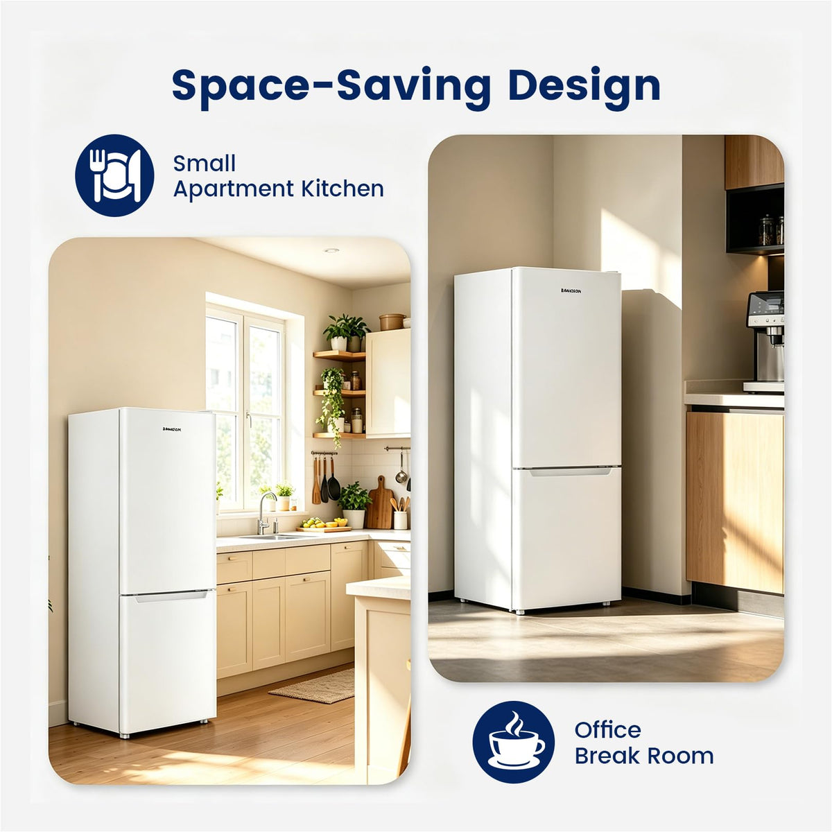 Apartment 7.1 Cu.Ft Refrigerator with Bottom Freezer Silver
