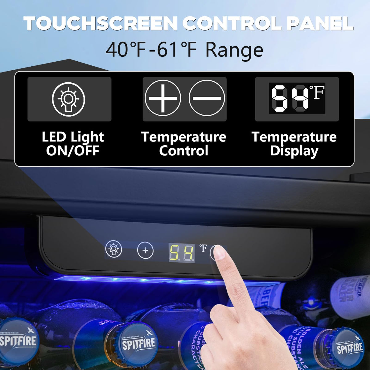 Electactic Mini Fridge 130 Can Beverage Refrigerator Cooler, 3.2 Cu.Ft Drink Fridge forSoda Wine Beer, Digital Temperature Control Cooler for Home, Dorm, Bar