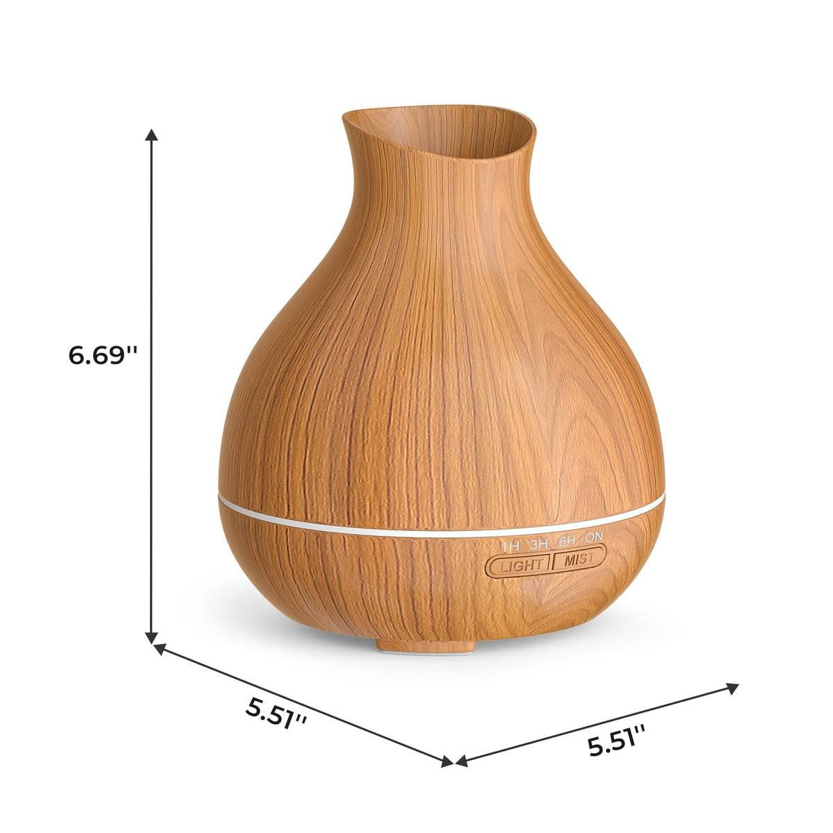 Aromatherapy Essential Oil Diffuser, 550ml Ultrasonic Fragrant Oil Large Room Humidifier, Diffusers for Home with Timer and Waterless Auto-Off, 7 Color LED Lights,Cool Mist Humidifiers
