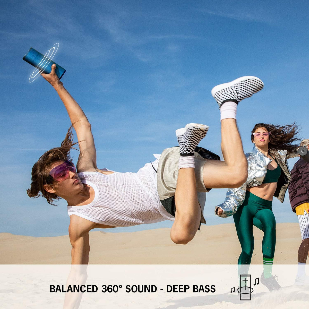 Ultimate Ears Boom 3 Wireless Bluetooth Speaker, Bold Sound + Deep Bass, Bluetooth, Magic Button, Waterproof, 15 Hours Battery, Range of 150 ft, Sunset Red