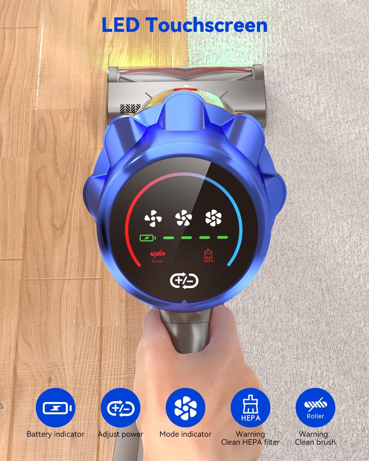 H9 Cordless Vacuum Cleaner 700W 58kPa 90 Mins Runtime for Home