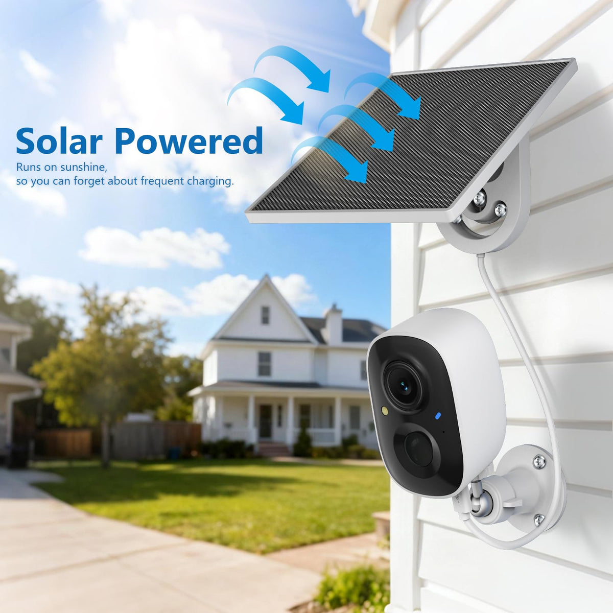 Fazoxo 2K Security Camera Wireless Outdoor, WiFi Cameras for Home Security