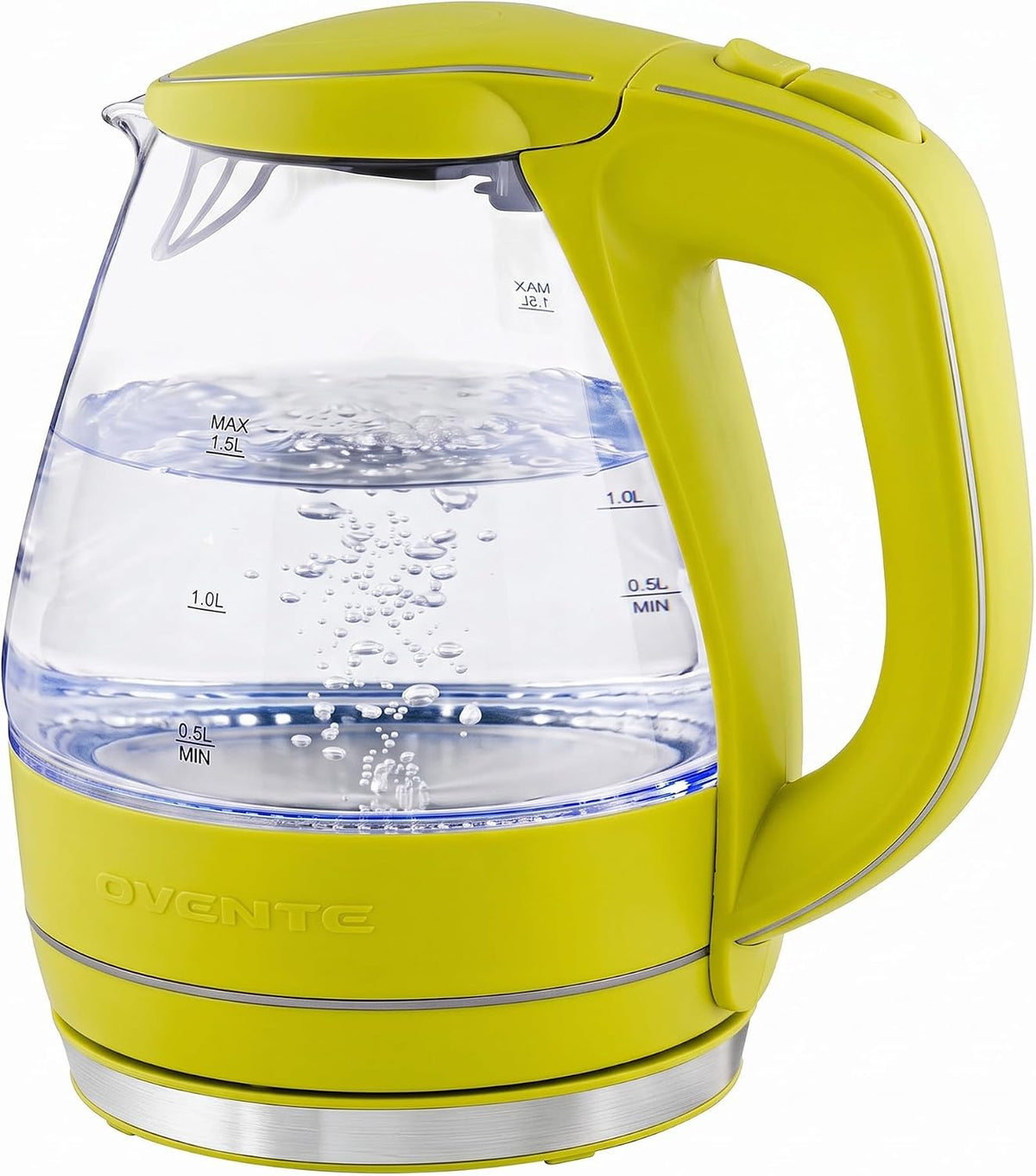 OVENTE 1.5L Glass Electric Kettle Water Boiler, Black KG83B