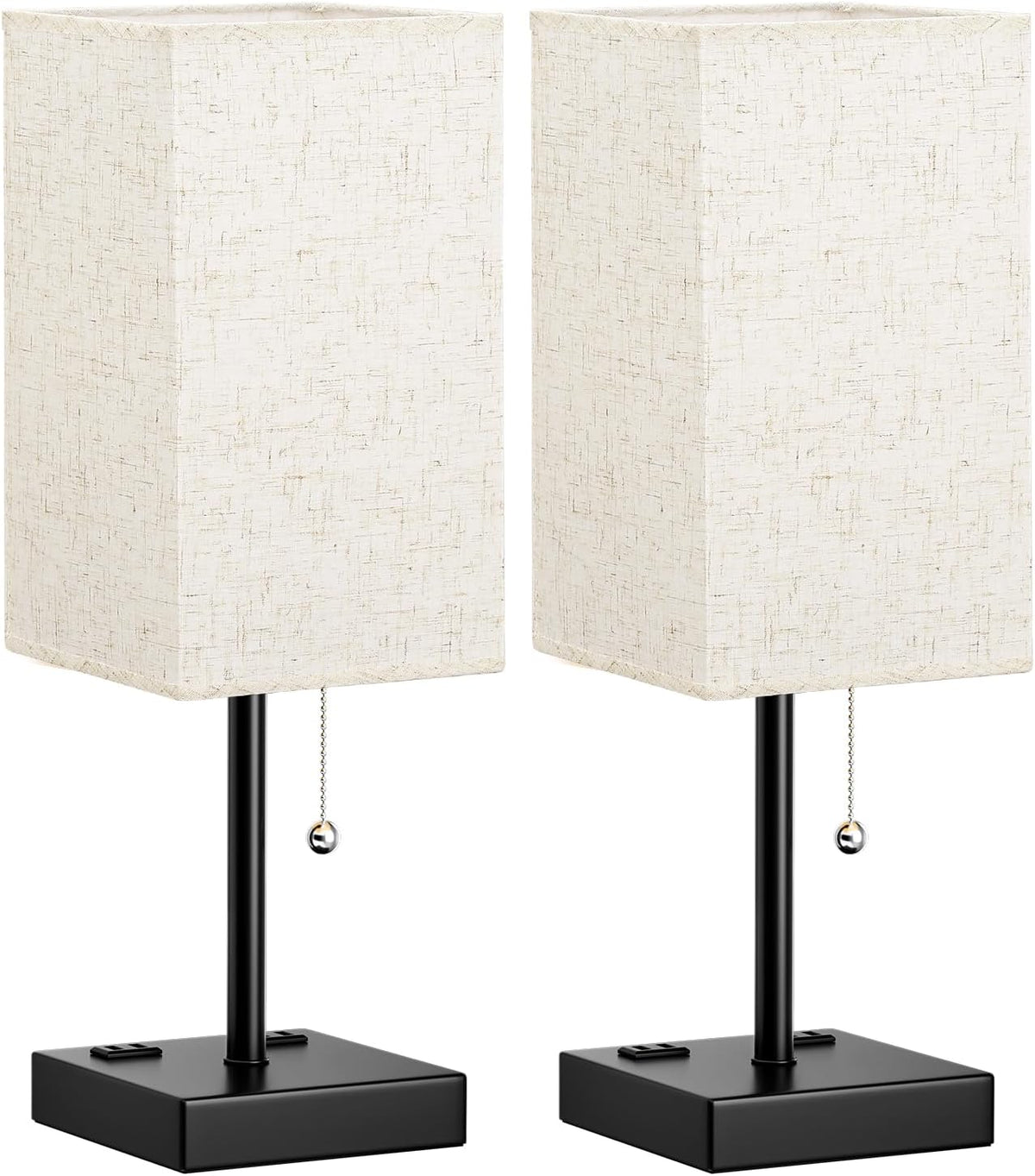 Fenmzee Bedside Lamp for Bedroom Set of 2 - Small Table Lamp for Nightstand