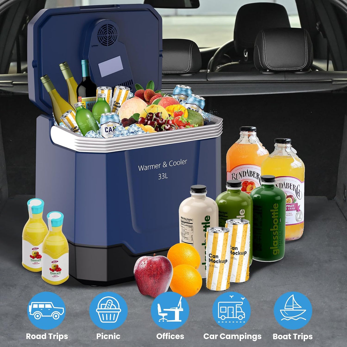 Garvee Electric Cooler & Warmer 35 Quart (33 L), Blue