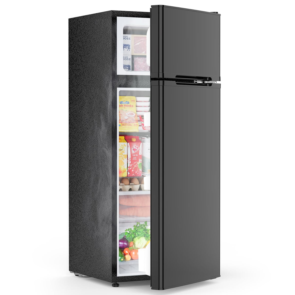 COWSAR 4.5 Cu.Ft Mini Fridge With Freezer for Bedroom Office, Black