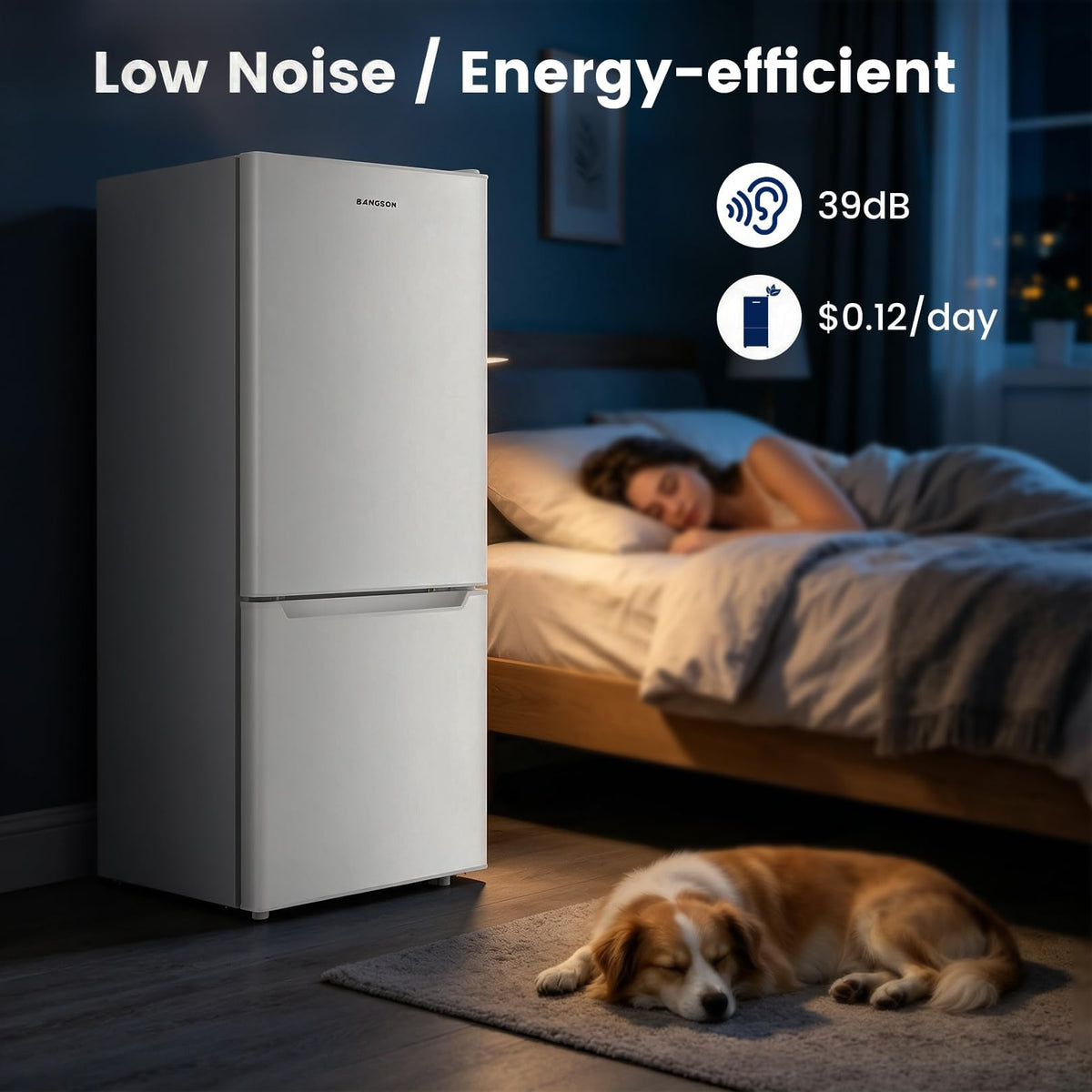 Apartment 7.1 Cu.Ft Refrigerator with Bottom Freezer Silver