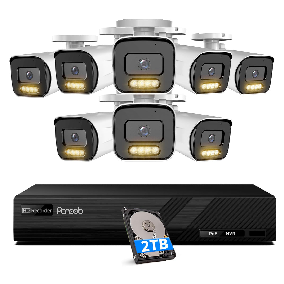 PoE 32 Channel Security Camera System with 8TB HDD, PB65A2032-5MD
