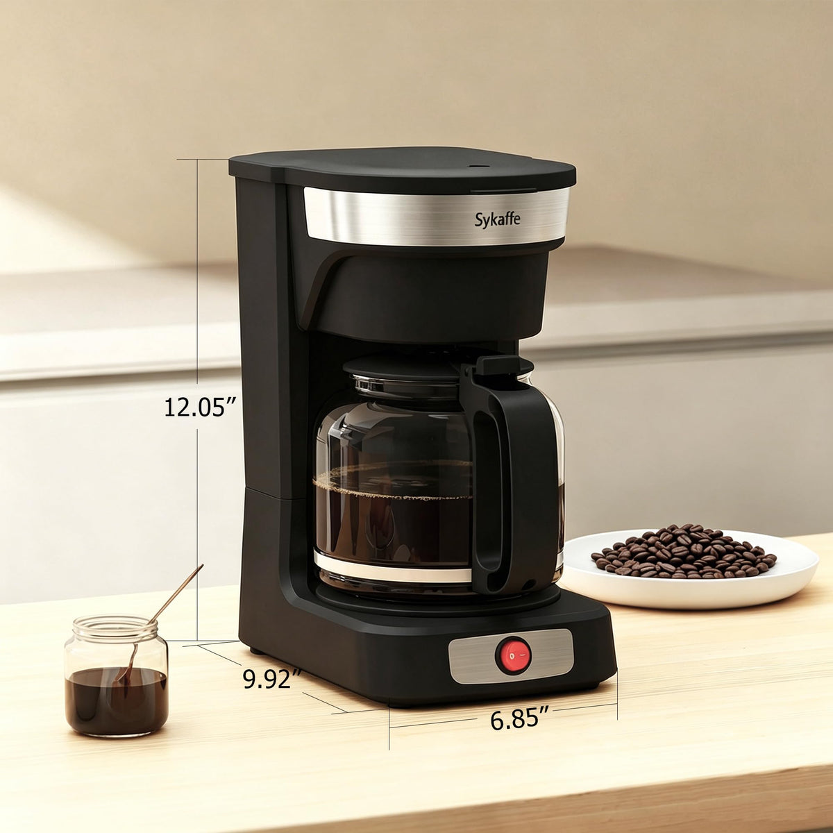Single Serve Coffee Maker, KCup & Ground Coffee, 6-14 Oz Brew Sizes