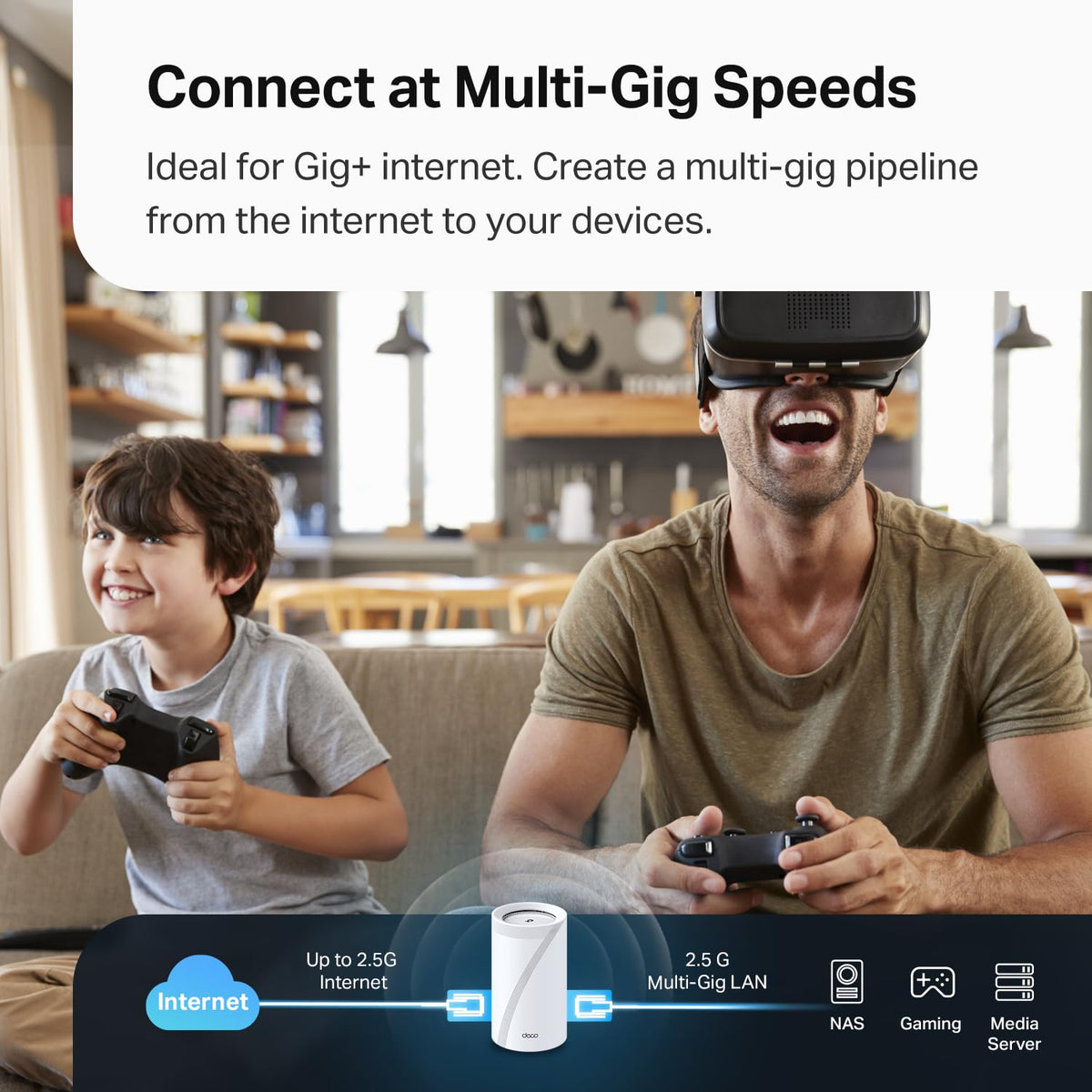 TP-Link Deco XE75 AXE5400 Tri-Band WiFi 6E Mesh System, 2-Pack
