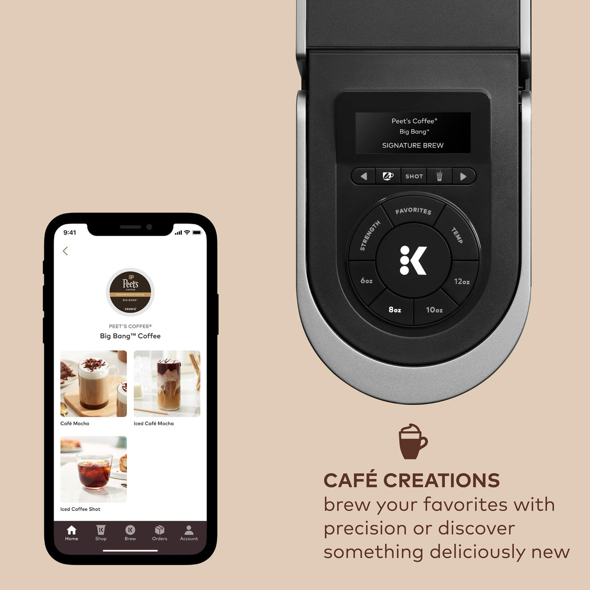 Keurig K-Cafe Single-Serve K-Cup Coffee Maker, Dark Charcoal