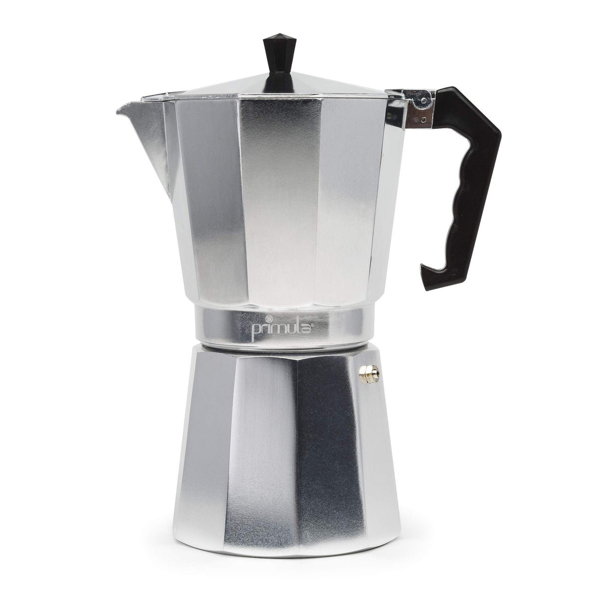 Primula Classic Stovetop Espresso and Coffee Maker, Moka Pot for Italian and Cuban Café Brewing, Greca Coffee Maker, Cafeteras, 9 Espresso Cups, Silver