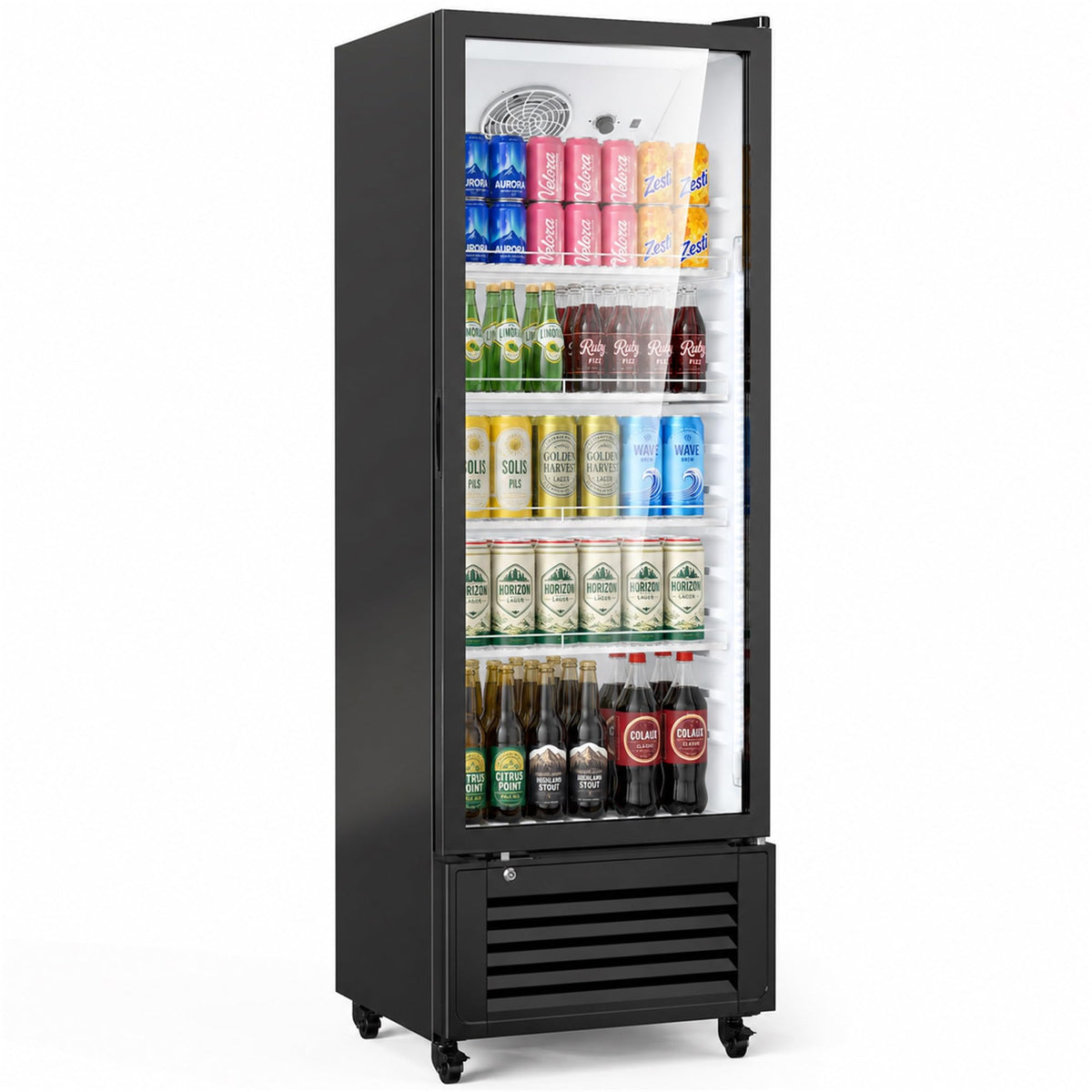 Commercial Refrigerators, 14.8 Cu.Ft Beverage Fridge with Glass Door