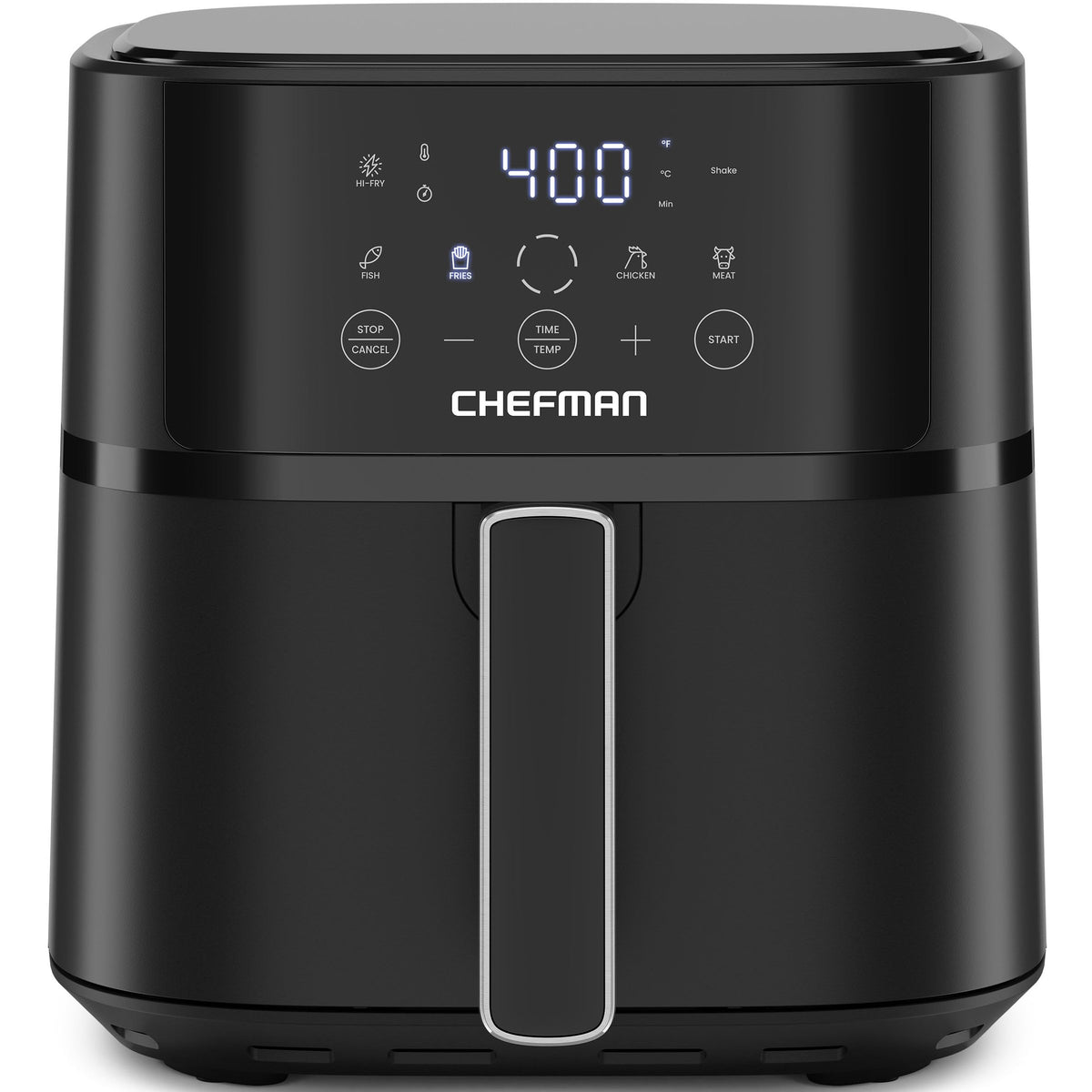 Chefman Air Fryer – 6 QT Compact Airfryer for Quick & Easy Meals, Features Hi-Fry Technology for Extra Crisp, Easy-View Window, Touch Controls with 4 Presets, Nonstick & Dishwasher Safe Basket - Black