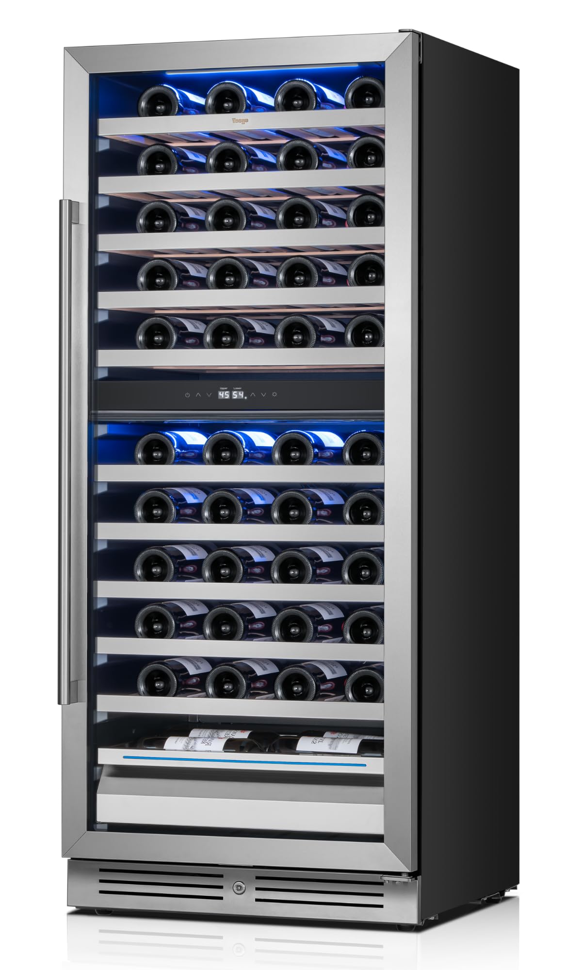 Yeego 24 Inch Dual Zone Wine Fridge with 52 Bottle