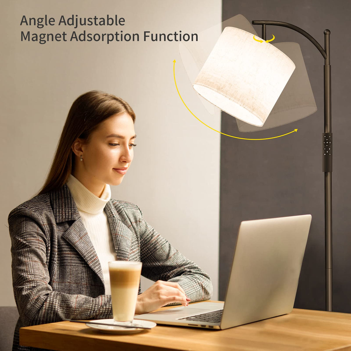 SUNMORY Arc Floor Lamp, Modern Floor Lamp with 3 Color Temperatures Bulb