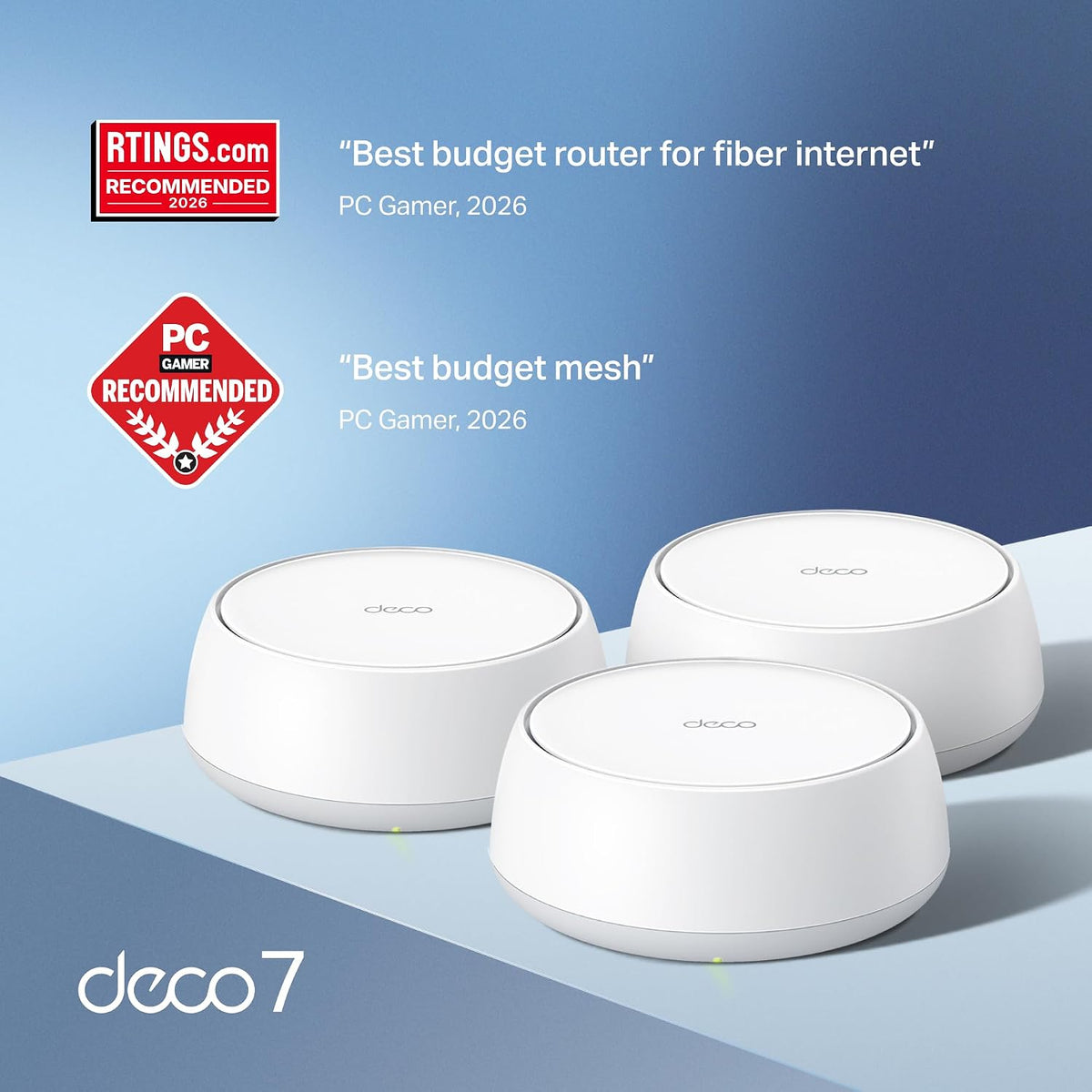Deco 7 Dual-Band BE5000 WiFi 7 Mesh Wi-Fi System 4-Stream 5 Gbps, 240 Mhz