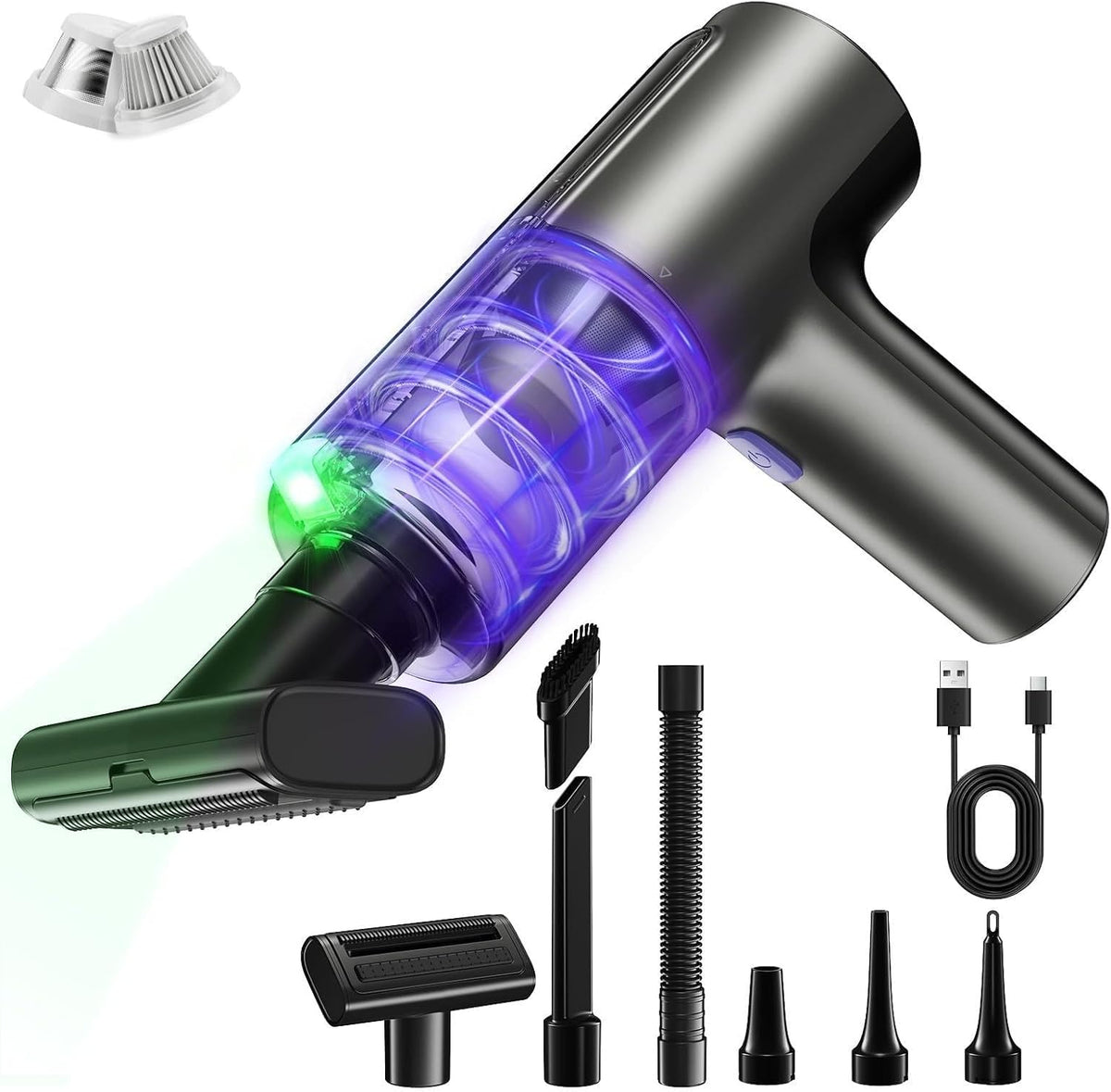 Car Vacuum Portable Cordless, Handheld Vacuum Cleaner Mini Small