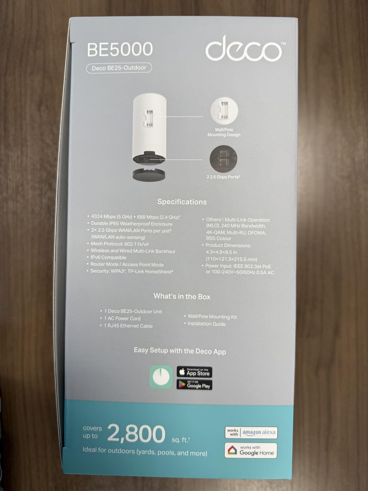 Deco 7 Dual-Band BE5000 WiFi 7 Mesh Wi-Fi System 4-Stream 5 Gbps, 240 Mhz