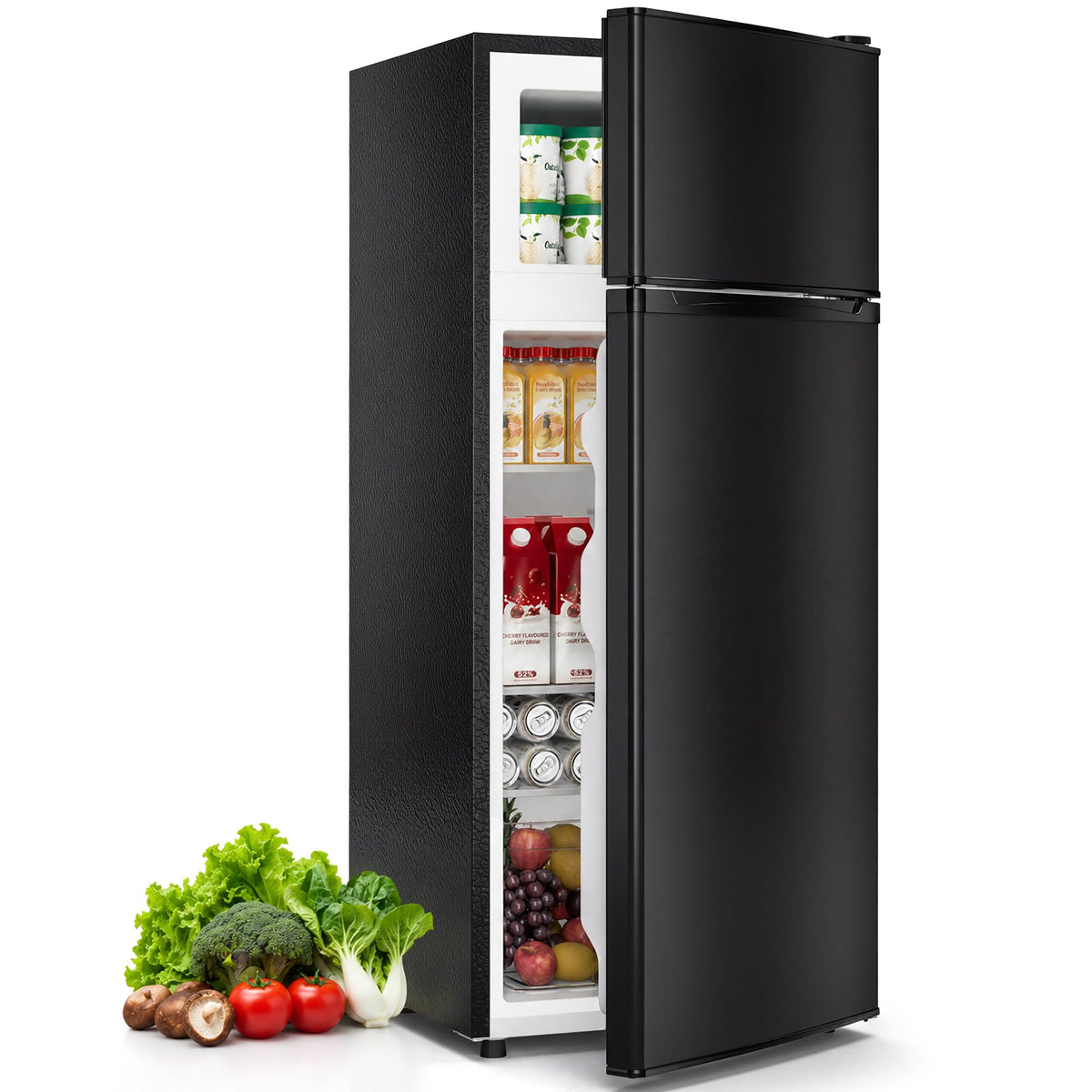 4.5 Cu.Ft Mini Fridge Freezer for Dorm/Office, 2-Door, Quiet
