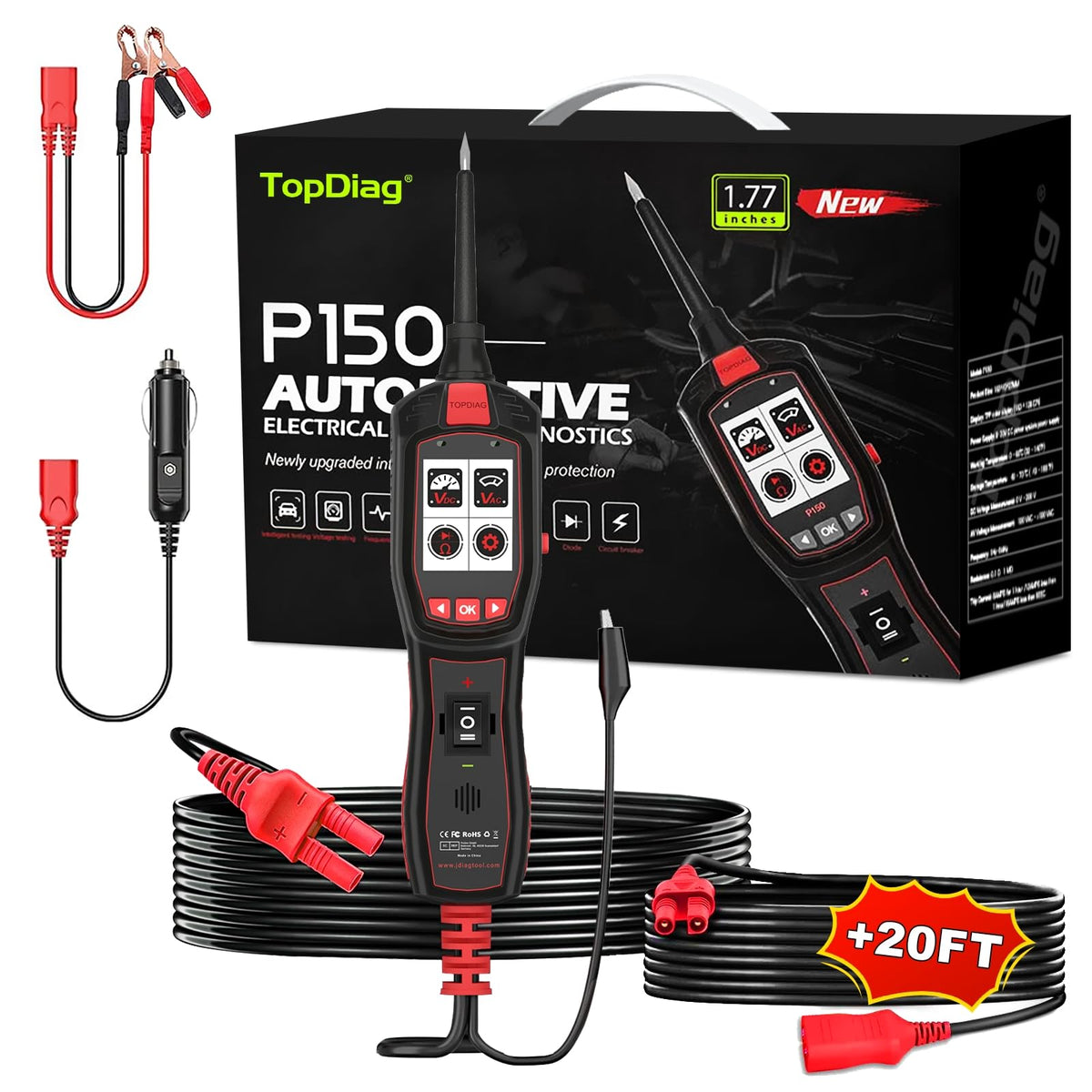 12V Test Light Automotive, Power Circuit Probe Kit, Car Fuse Tester, P60