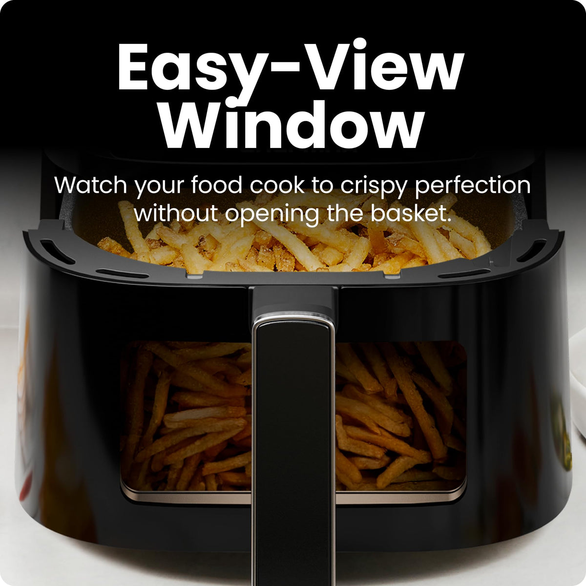 Chefman Air Fryer – 6 QT Compact Airfryer for Quick & Easy Meals, Features Hi-Fry Technology for Extra Crisp, Easy-View Window, Touch Controls with 4 Presets, Nonstick & Dishwasher Safe Basket - Black