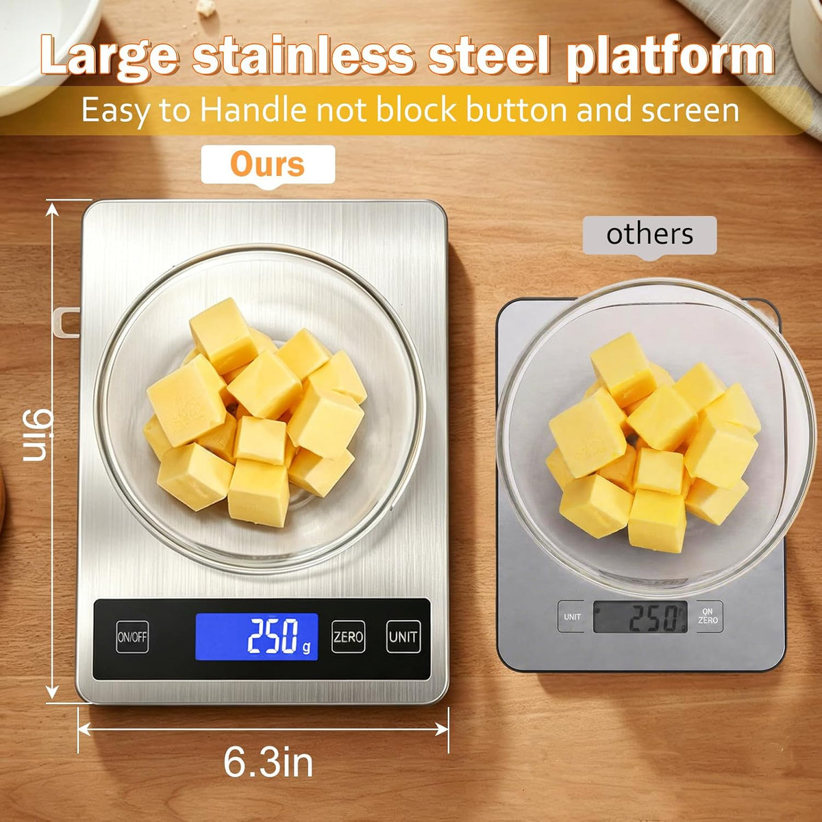 33lb Food scale, Digital Kitchen Scale for Cooking Baking