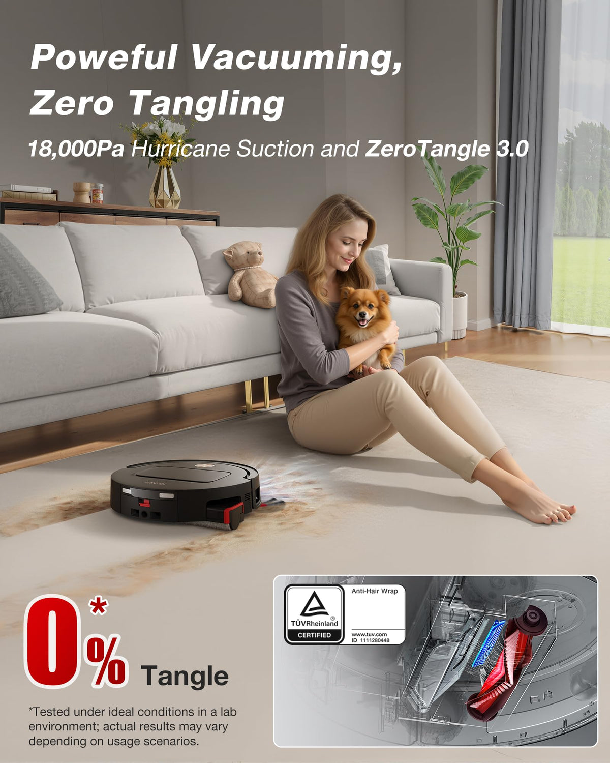 Yeedi by ECOVACS M14 Plus Robot Vacuum and Mop, OZMO Roller Mopping, White