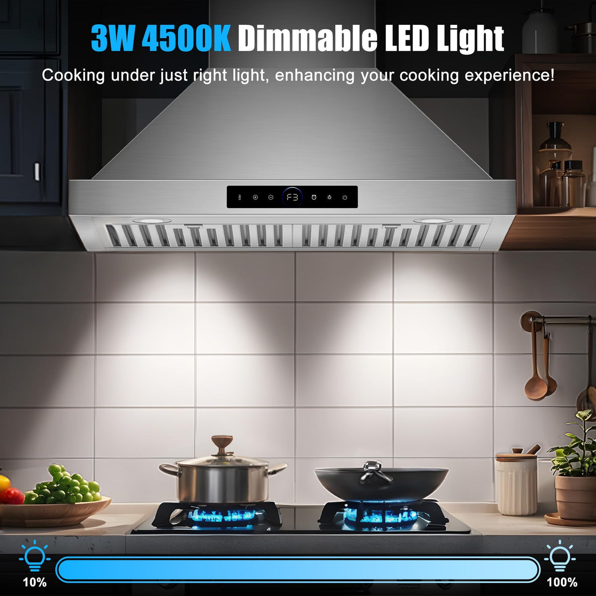 30 inch Under Cabinet Range Hood 1200 CFM Stainless Steel Vent Hoods