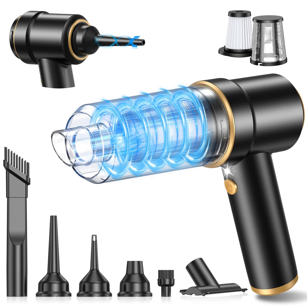 KMM Handheld Car Vacuum Cleaner, Hand Held Vacuum Cleaner and Air Duster
