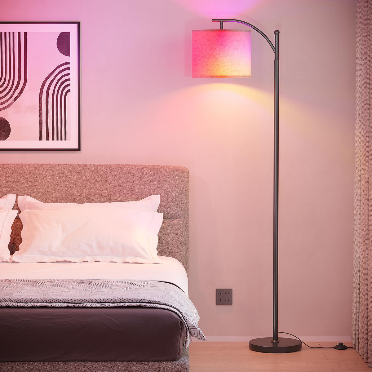 SUNMORY Arc Floor Lamp, Modern Floor Lamp with 3 Color Temperatures Bulb
