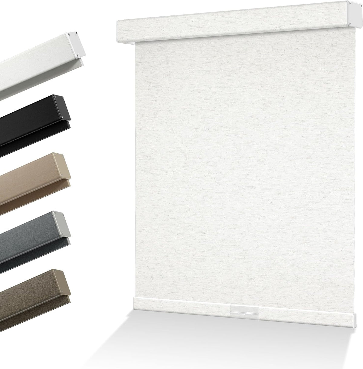 Blackout Roller Shades for Indoor Windows, Beige, Custom Size