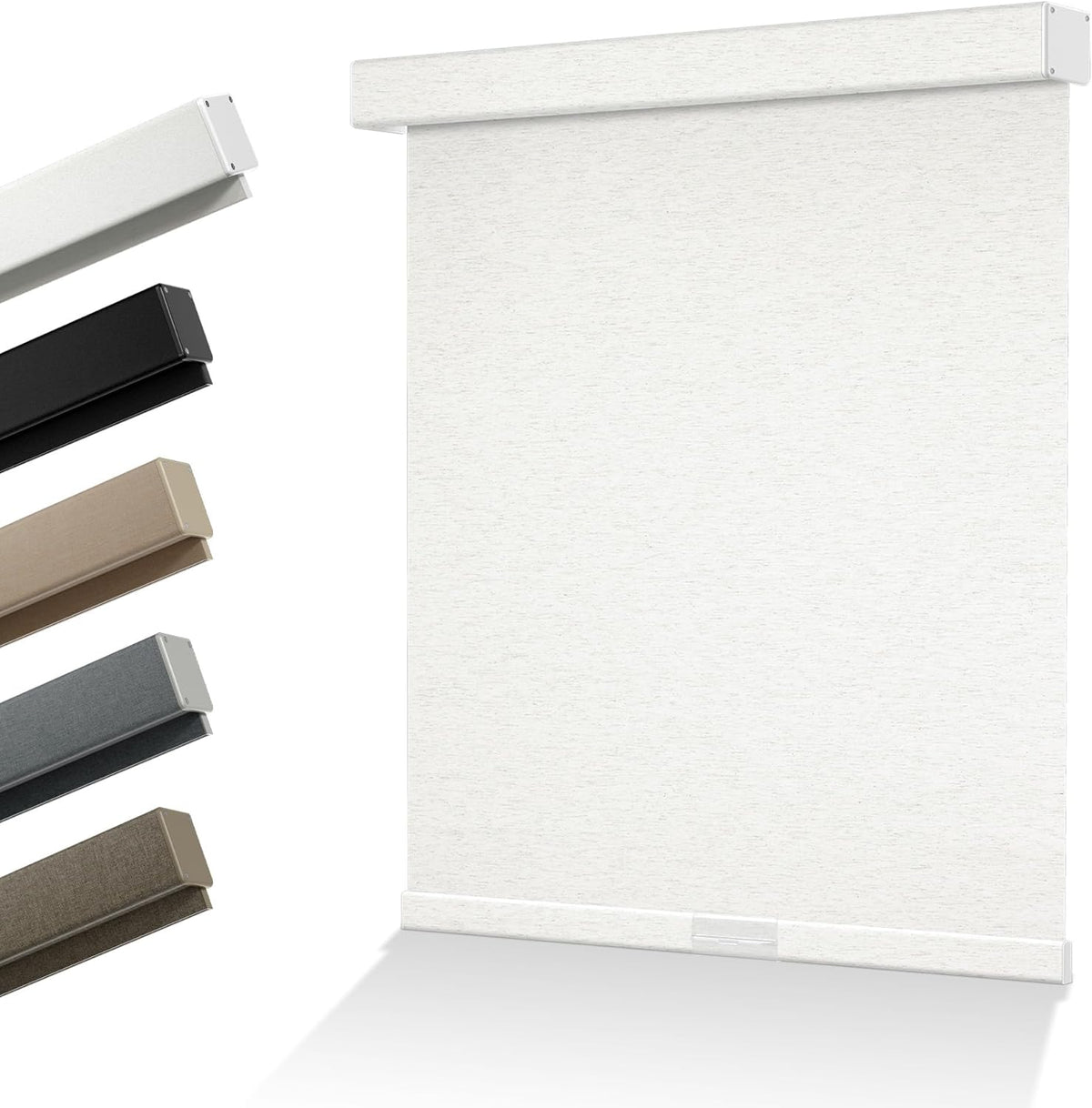 Blackout Roller Shades for Indoor Windows, Beige, Custom Size