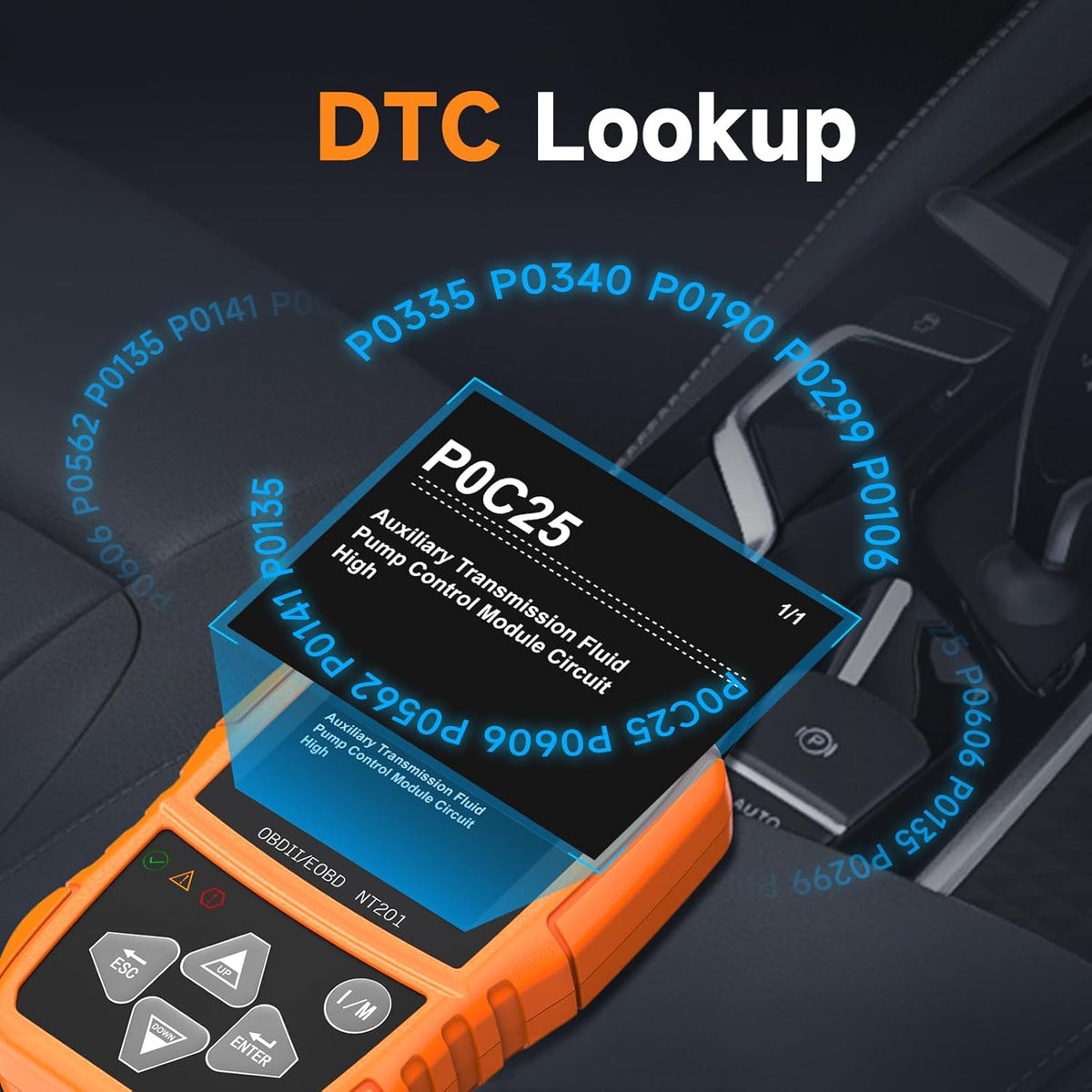 FOXWELL NT201 OBD2 Scanner Engine Code Reader for Cars and Trucks