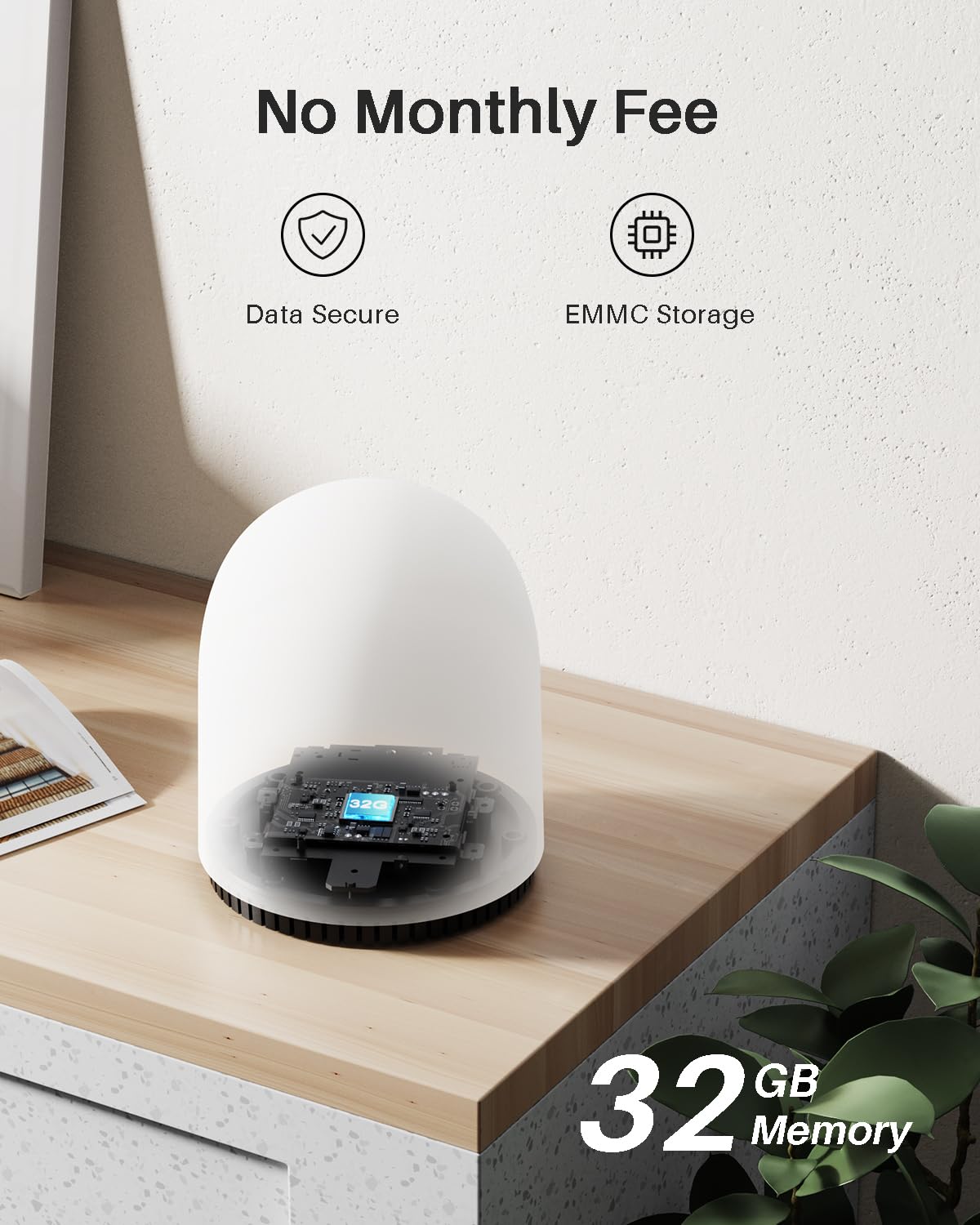 WUUK Solar Security Cameras Wireless Outdoor 2K, Home Surveillance System