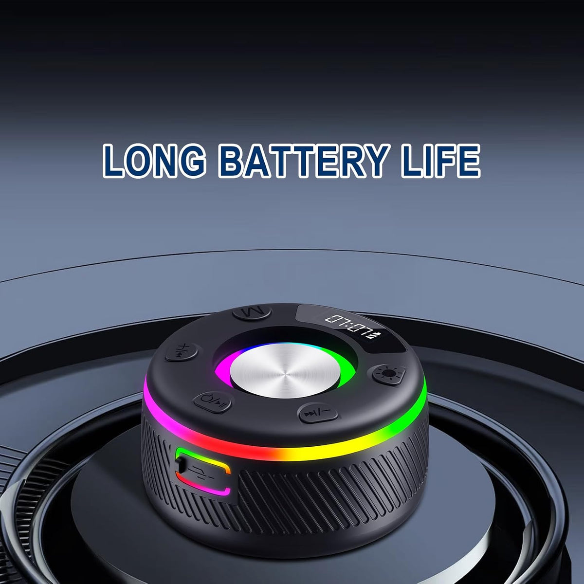 Bluetooth Shower Speaker IP7 Waterproof Portable Speakers HD Sound 24H