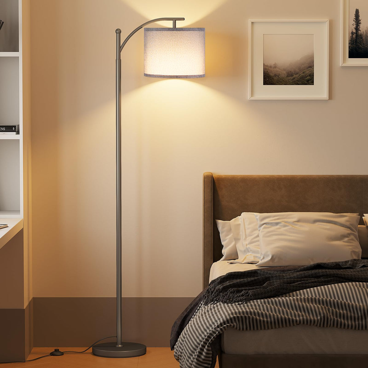 SUNMORY Arc Floor Lamp, Modern Floor Lamp with 3 Color Temperatures Bulb