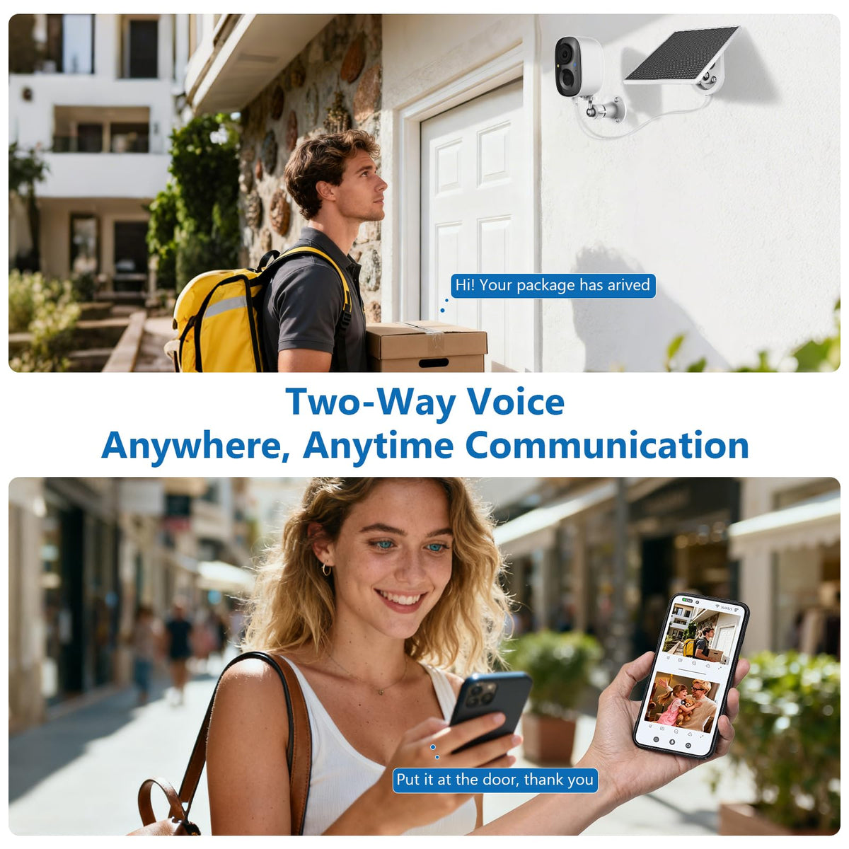 Fazoxo 2K Security Camera Wireless Outdoor, WiFi Cameras for Home Security