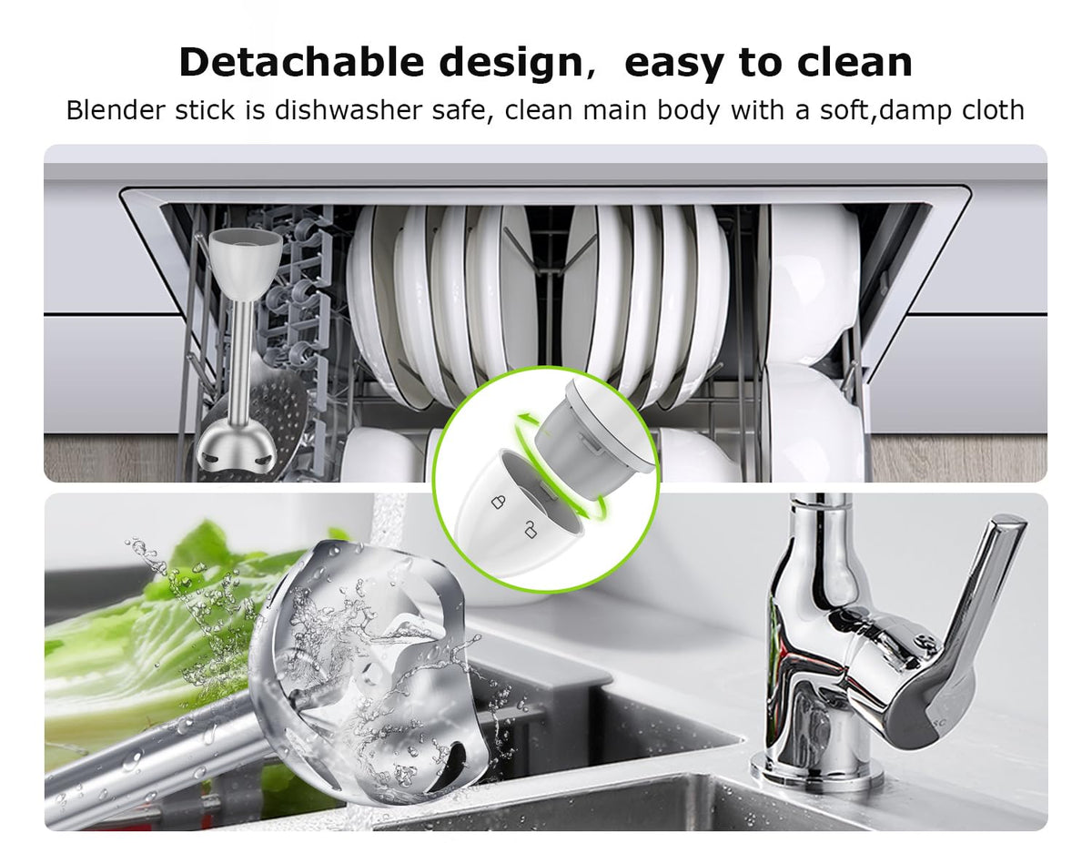 Bonsenkitchen Immersion Hand Blender, Smoothie, Puree, Baby Food